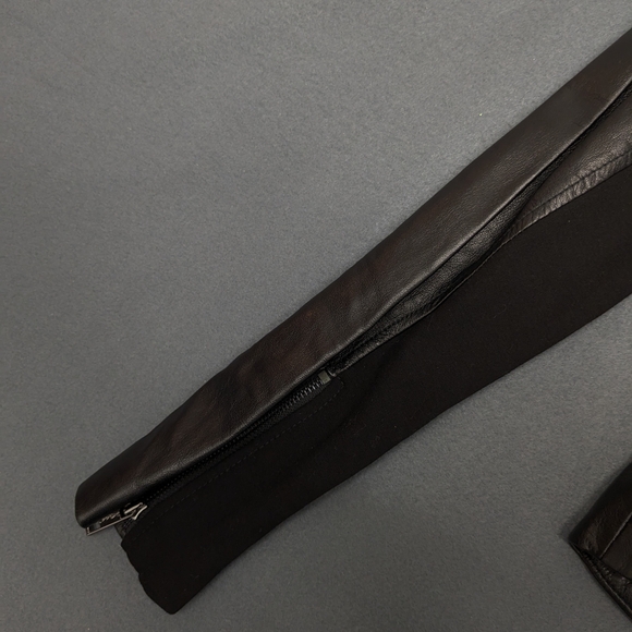 Vakko Black Women's Leather Jacket Size Medium - Picture 10 of 12